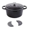 Lot Cocotte Légère Ronde En Fonte D'aluminium 24 Cm Et Deux Maniques En Silicone -Maison Cuisine Boutique 113005 0 3 Lot cocotte legere ronde en fonte d aluminium 24 cm et deux maniques en silicone Mathon