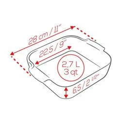 Peugeot Plat Four Carré Céramique Rouge 28 Cm -Maison Cuisine Boutique 201184 1 2 Plat four carre ceramique rouge 28 cm Peugeot