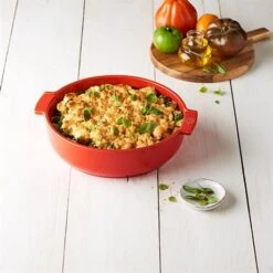 Nouvelles Arrivées -Maison Cuisine Boutique 201192 1 3 Plat four rond ceramique rouge 34 cm Peugeot