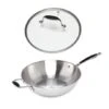 Lot Wok Tout Inox Et Couvercle Verre 30 Cm Excell'Inox -Maison Cuisine Boutique 209005 0 1 Lot wok tout inox et couvercle verre 30 cm Excell Inox Mathon