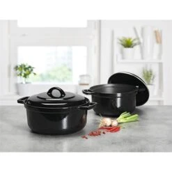 Nouvelles Arrivées -Maison Cuisine Boutique 213258 4 3 Cocotte bistrot noir 2 a 4 personnes 20 cm Invicta