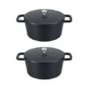 Set De 2 Mini Cocottes Rondes 10 Cm -Maison Cuisine Boutique 219003 0 1 Set de 2 mini cocottes rondes 10 cm Baumalu