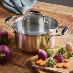 Faitout Excell’Inox 20 Cm Et Couvercle En Verre -Maison Cuisine Boutique 279195 2 3 Faitout Excell Inox 20 cm et couvercle en verre Mathon