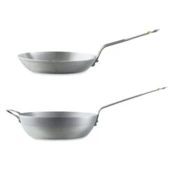 De Buyer Lot Poêle 28 Cm Et Poêle Paysanne 32 Cm Minéral B élément