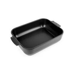 Peugeot Plat à Four Céramique Appolia Rectangulaire Noir Mat 32 Cm