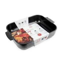 Nouvelles Arrivées -Maison Cuisine Boutique 301368 1 3 Plat a four ceramique Appolia rectangulaire noir mat 40 cm Peugeot
