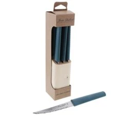 6 Couteaux Steak Line 100% Eco-responsable Bleus
