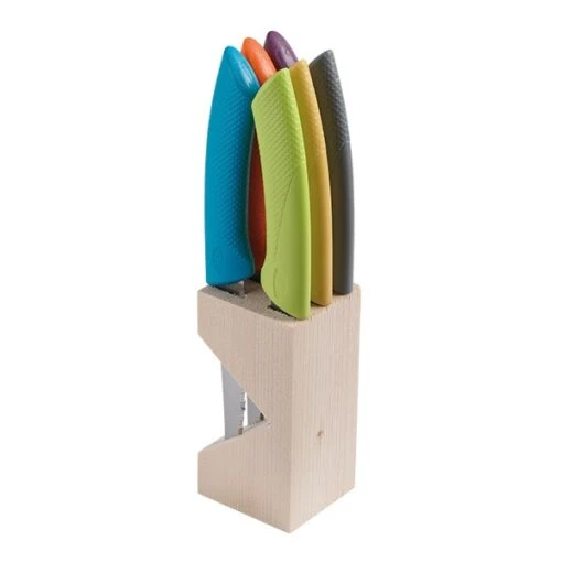 6 Couteaux à Steak Golf Avec Bloc En Bois Pradel