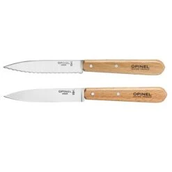 Opinel Set 2 Couteaux Office Lames Lisse Et Crantée 10 Cm Couleur Naturel