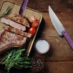 Planche à Découper Avec Couteau Chef Intégré -Maison Cuisine Boutique 481013 3 1 Planche a decouper avec couteau chef integre Trebonn