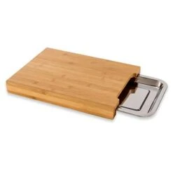 Planche à Découper Bambou 34 Cm Avec Bac Amovible Inox -Maison Cuisine Boutique 481016 1 4 Planche a decouper bambou 34 cm avec bac amovible inox Mathon