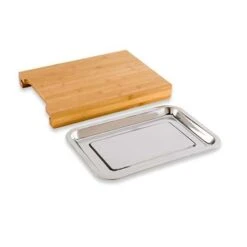 Planche à Découper Bambou 34 Cm Avec Bac Amovible Inox -Maison Cuisine Boutique 481016 2 4 Planche a decouper bambou 34 cm avec bac amovible inox Mathon