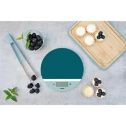 Balance Ronde Vert Bleu 19 Cm -Maison Cuisine Boutique 601074 1 2 Balance ronde vert bleu 19 cm Pebbly