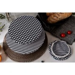 3 Couvre-bols En Coton -Maison Cuisine Boutique 606086 2 1 3 couvre bols en coton Nuts Innovation