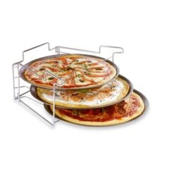 3 Plaques à Pizza Avec Support