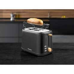 Bestron Toaster Grille-pain 2 Tranches Noir Et Bois -Maison Cuisine Boutique 780271 2 1 Toaster grille pain 2 tranches noir et bois Bestron